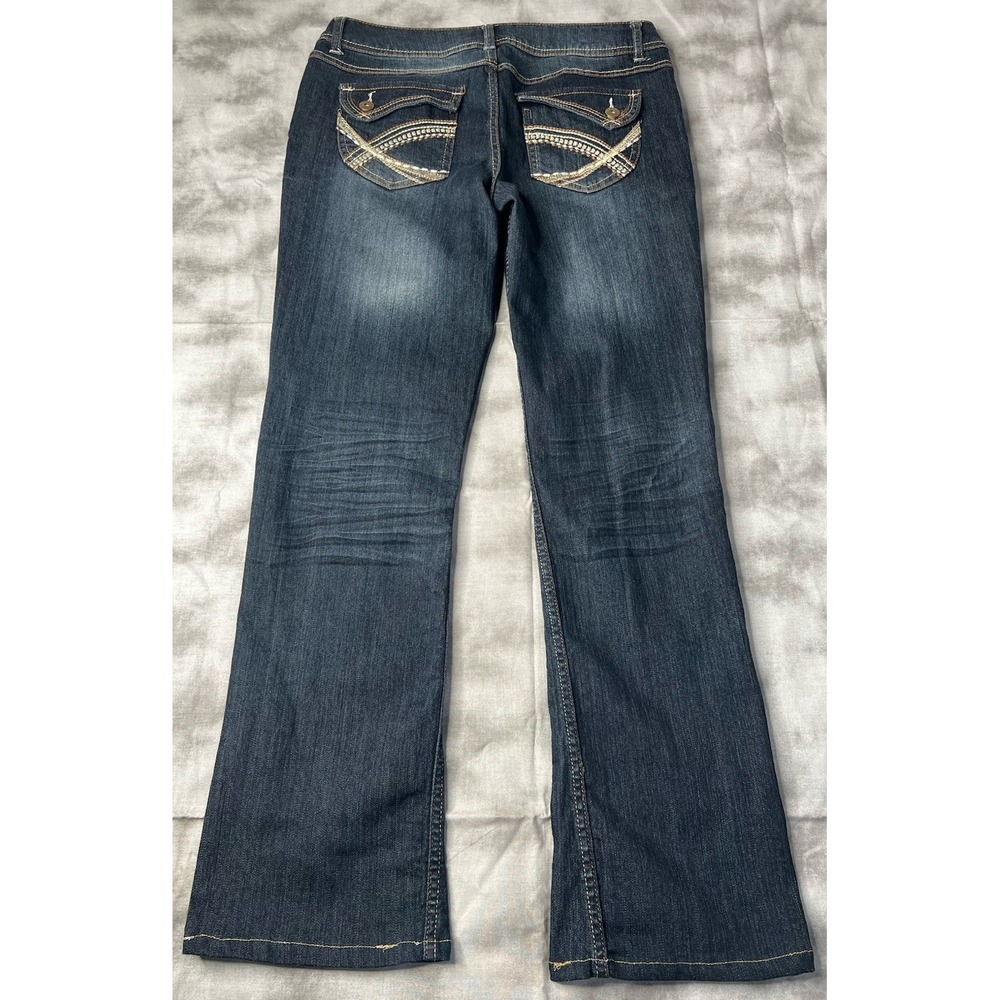 Vintage Mudd Jeans Women Size 9 Flared Leg Embroidery Y2K
